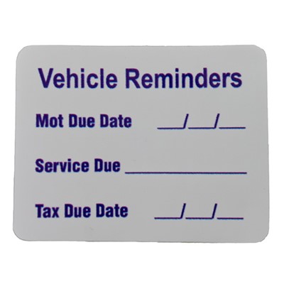 W4 Vehicle Reminder Sticker