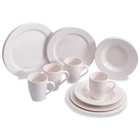 16 Piece Dinner Set Whistful White