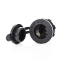 Universal socket with protective cap for charging and operating 12 V / 24 V devices