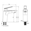 Reich Vector E5 Bathroom Mixer Tap 33mm
