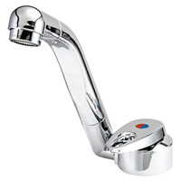Samba Mixer Water tap with 25cm flexi hose with barbed ends and 33mm hole size