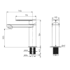 Reich Linnea K Bathroom Tap Black with 25cm Uniquick pipe