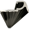 Polyplastic Black 1627mm Notched Clip-In  Hinge Bar