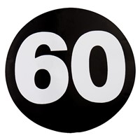 W4 60mph Sticker