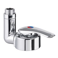 Keramik Twist shower mixer with 25cm tail with barbed fittings and 39mm hole size