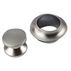 Hafele Pale Nickel 35mm Push Button Including Rosette (order in multiples of 100)