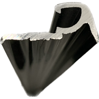 Polyplastic Black 1630mm Notched Clip-In Hinge Bar