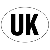 W4 Extra Large Oval UK Sticker