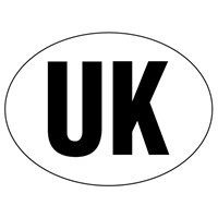 W4 Large Oval UK Sticker