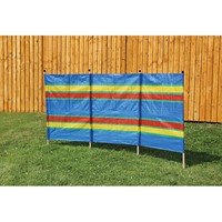 4 Pole Multicoloured Polythene Windbreak