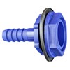 10mm Straight Connector (3/4" B.S.P) Blue c/w Nut & Washer