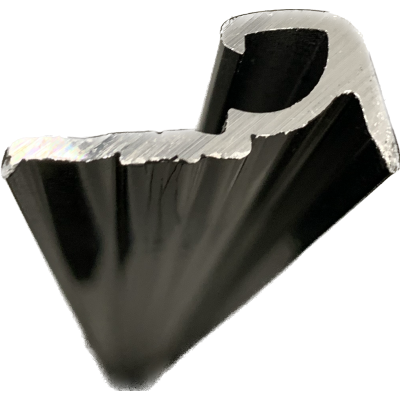 Polyplastic Black 1627mm Notched Clip-In  Hinge Bar