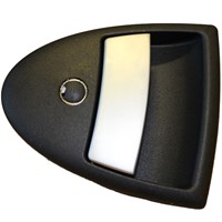 Hartal Triangle Outer Handle, Black, suits West Alloy