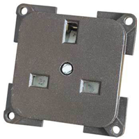 CBE Light grey 230v 3 pin socket Retail Packed