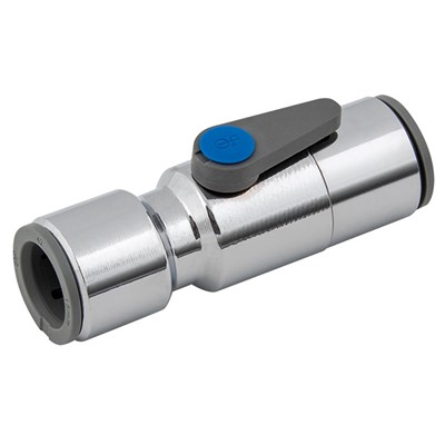 John Guest 10mm Chrome Plated Ball Valve
