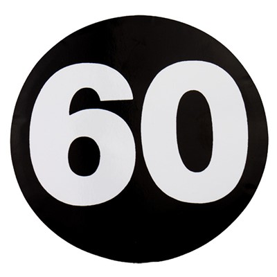W4 60mph Sticker