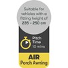 Falcon Pro 260 Air Porch Awning - Mid Grey