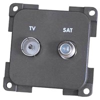 CBE Grey TV & Satellite Socket