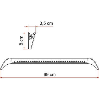 Fiamma LED Awning Light Gutter
