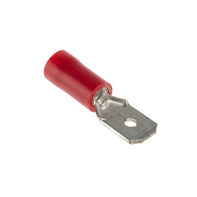 W4 6.35mm Push-On Terminal Male - Red (3 pack)