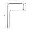 Alde 2-port Chrome Heated Towel Rail