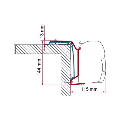 Fiamma Adapter Rapido 500 666F-696F(430Cm)