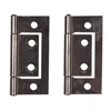 W4 2" Flush Hinge - Bronze Finish (2 pack)