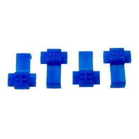 W4 Self Stripping Cable Connector - Blue (4 pack)