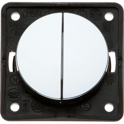 W4 Twin Rocker Switch - Gloss Chrome
