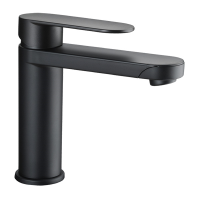 Reich Linnea K Bathroom Tap Black with 25cm Uniquick pipe