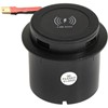 Black Mini Pop-Up Wireless Charger with Dual USB Ports