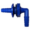DLS ½" Hose Bulkhead Fitting Elbow - Blue