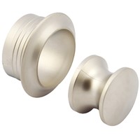 Hafele Pale Nickel 35mm Push Button Including Rosette (order in multiples of 100)