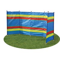 6 Pole Multicoloured Polythene Windbreak