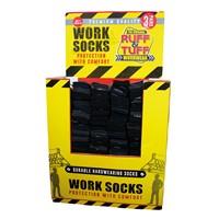 Ruff & Tuff  Men’s Work Socks Size 6-11 Black (1 pack of 3)