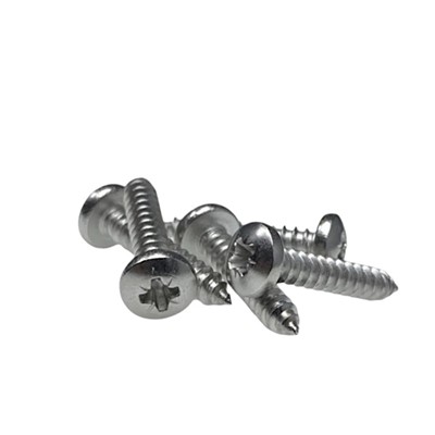 W4 1" No. 10 Pan Head Self-Tapping Stainless Steel Screws