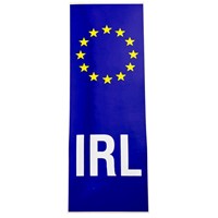 W4 Euro Ireland Upright Plate Sticker