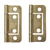 W4 2" Flush Hinge - Brass Finish (2 pack)