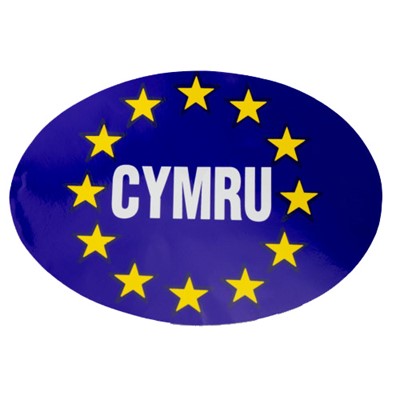 W4 Oval Euro CYMRU Sticker