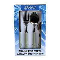 Liberty 16 Piece Cutlery Set - Sage Green