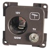 CBE Light Grey 12v & TV Socket