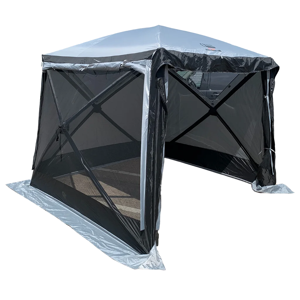 Quest® Screen House 4 Pro Pop Up Gazebo - Grey