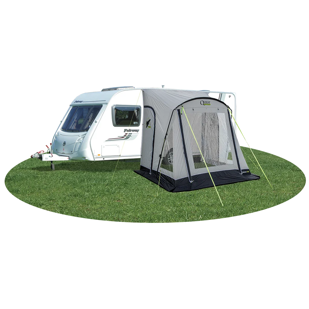 Quest Falcon Pro 220 Poled Porch Awning - Mid Grey