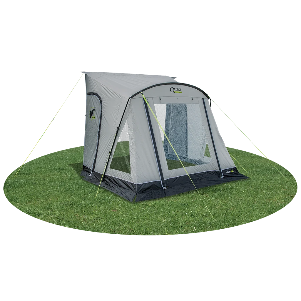 Quest Falcon Pro 260 Poled Porch Awning - Mid Grey - Image 6