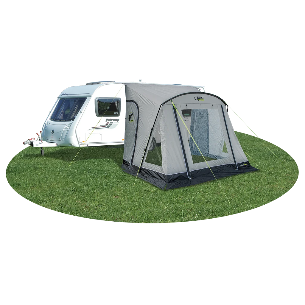 Quest Falcon Pro 260 Poled Porch Awning - Mid Grey