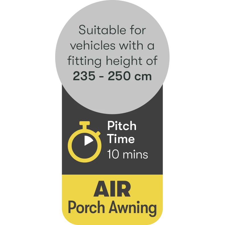 Quest Falcon Pro 390 Air Porch Awning - Mid Grey - Image 9