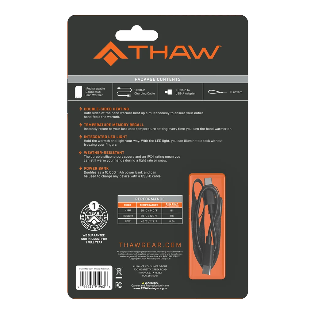 Thaw Rechargeable Handwarmer with Integrated Light 10K - Image 8