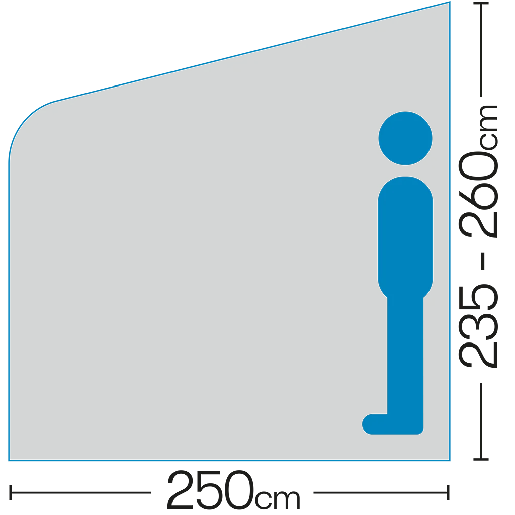 Westfield Vega 2.0 330 Premium Caravan Air Porch Awning (235 - 260cm) - Image 7