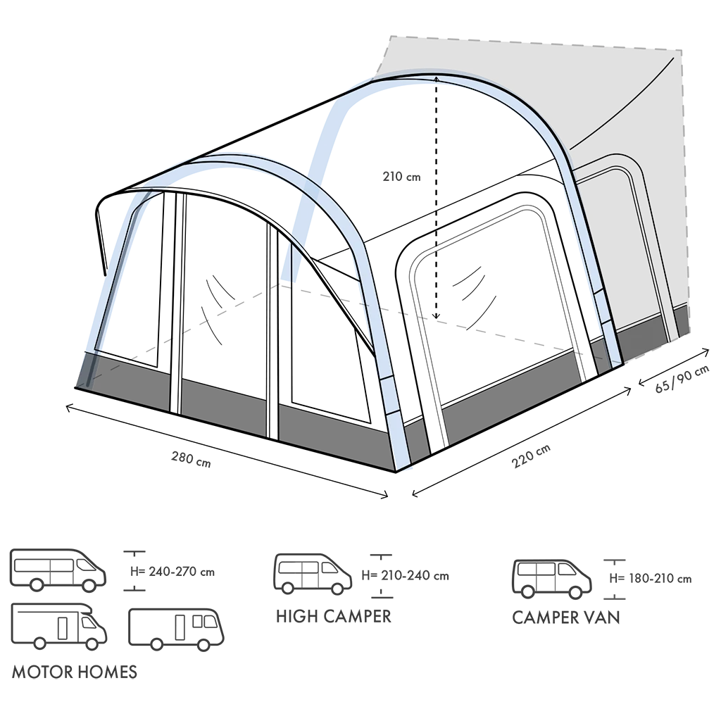 Westfield Zodiac Premium Lite Air Drive Away Awning - Image 9