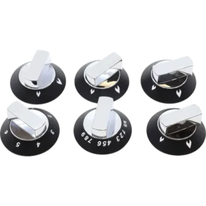 Thetford Chrome & Black Replacement Knobs